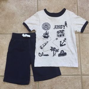 Carter's Boys Pirate Treasure Tee Shirt Shorts